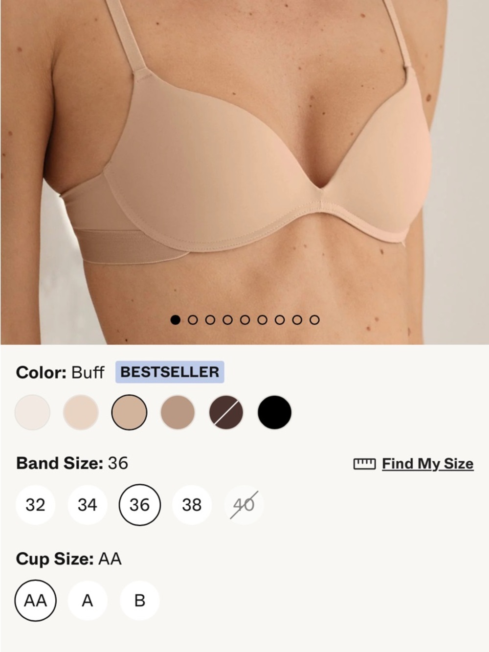 Pepper T-Shirt Bra Size 36AA